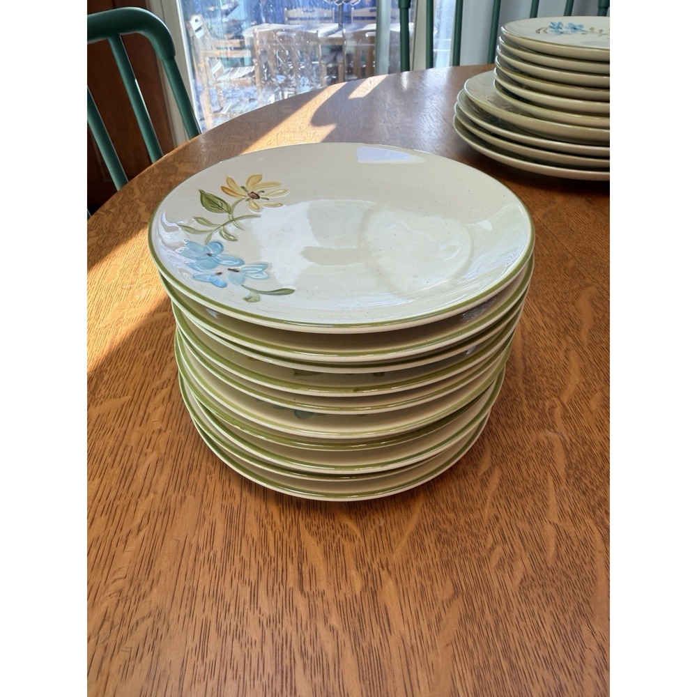 Vintage Franciscan Daisy 6.5" Dessert Plates Set Of 10 Excellent
